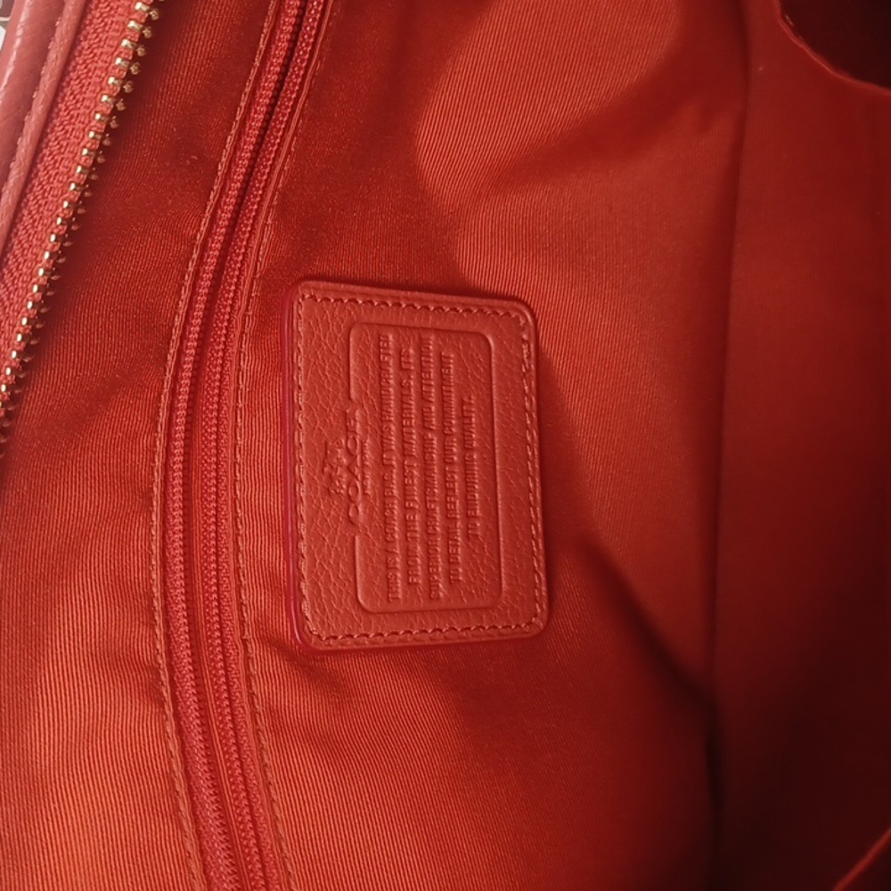 Coach Orange Leather Handbag - Picture 3 of 9